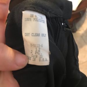 Black skirt w/ slit and diamond lining